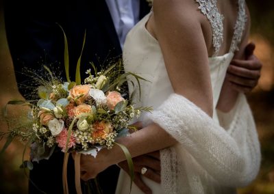 bouquet de fleurs de mariée - photographe de mariage à Dijon