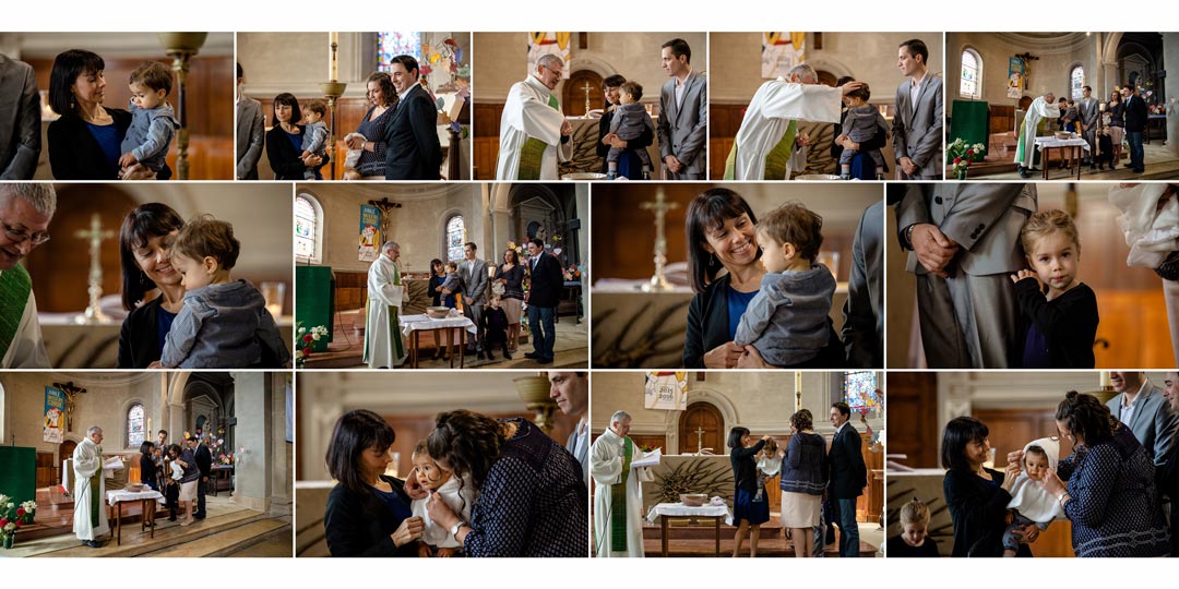 Reportage photographique de baptême à Dijon en Côte-d'Or - Photos de la cérémonie religieuse